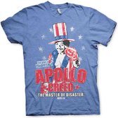 Rocky Heren Tshirt -L- Apollo Creed Blauw