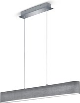 LED Hanglamp - Hangverlichting - Trion Lanago - 18W - Warm Wit 3000K - Rechthoek - Mat Grijs - Aluminium - BSE