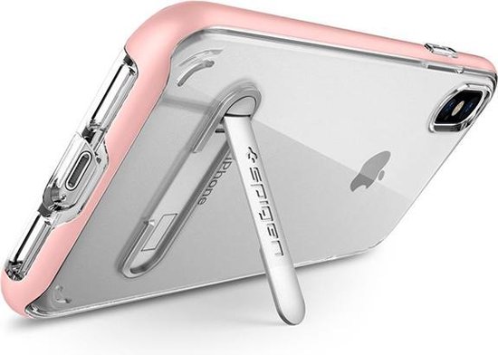 Spigen Ultra Hybrid - hoesje - backcover - Apple 8 - Clear - rose goud | bol.com