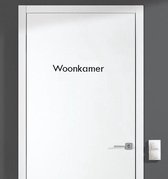 Deursticker - Woonkamer - zwart - 3 x 22 cm - plakletters
