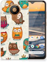 Telefoontas Nokia 5.3 Telefoonhoesje Super als Cadeautjes voor Meisjes Vrolijke Uilen