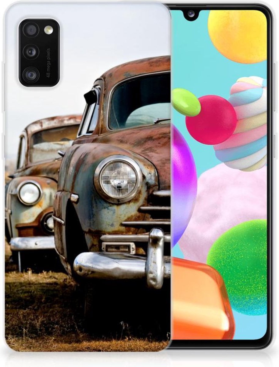 Samsung Galaxy A41 Siliconen Hoesje met foto Vintage Auto