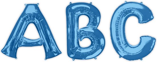 AMSCAN - Blauwe aluminium letter ballon - Decoratie > Ballonnen