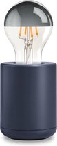 BASIS tafellamp voor nachtkastje - donker blauw met led lamp