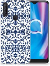 GSM Hoesje Alcatel 1S (2020) Trendy Telefoonhoesjes Flower Blue