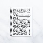 Afvallen invulboek tijgerprint - Koolhydraken - 52 weken