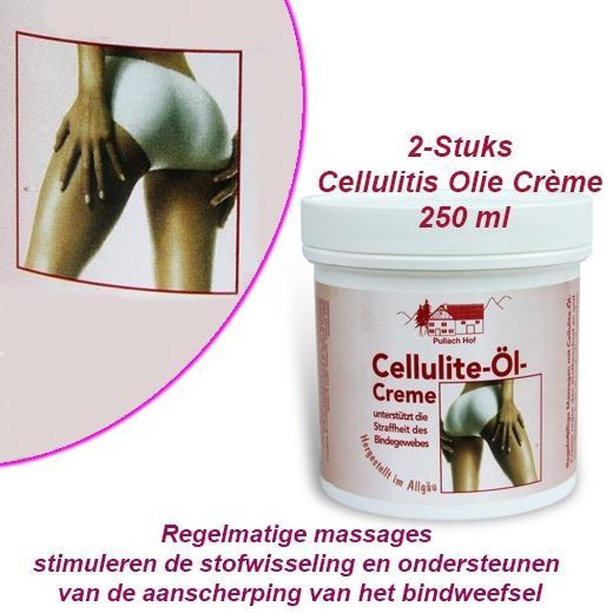 2-Stuks Cellulitis Olie Crème 250 ml | bol.com