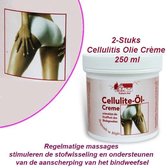 2-Stuks Cellulitis Olie Crème 250 ml