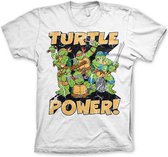 Teenage Mutant Ninja Turtles Heren Tshirt -XL- Turtle Power! Wit
