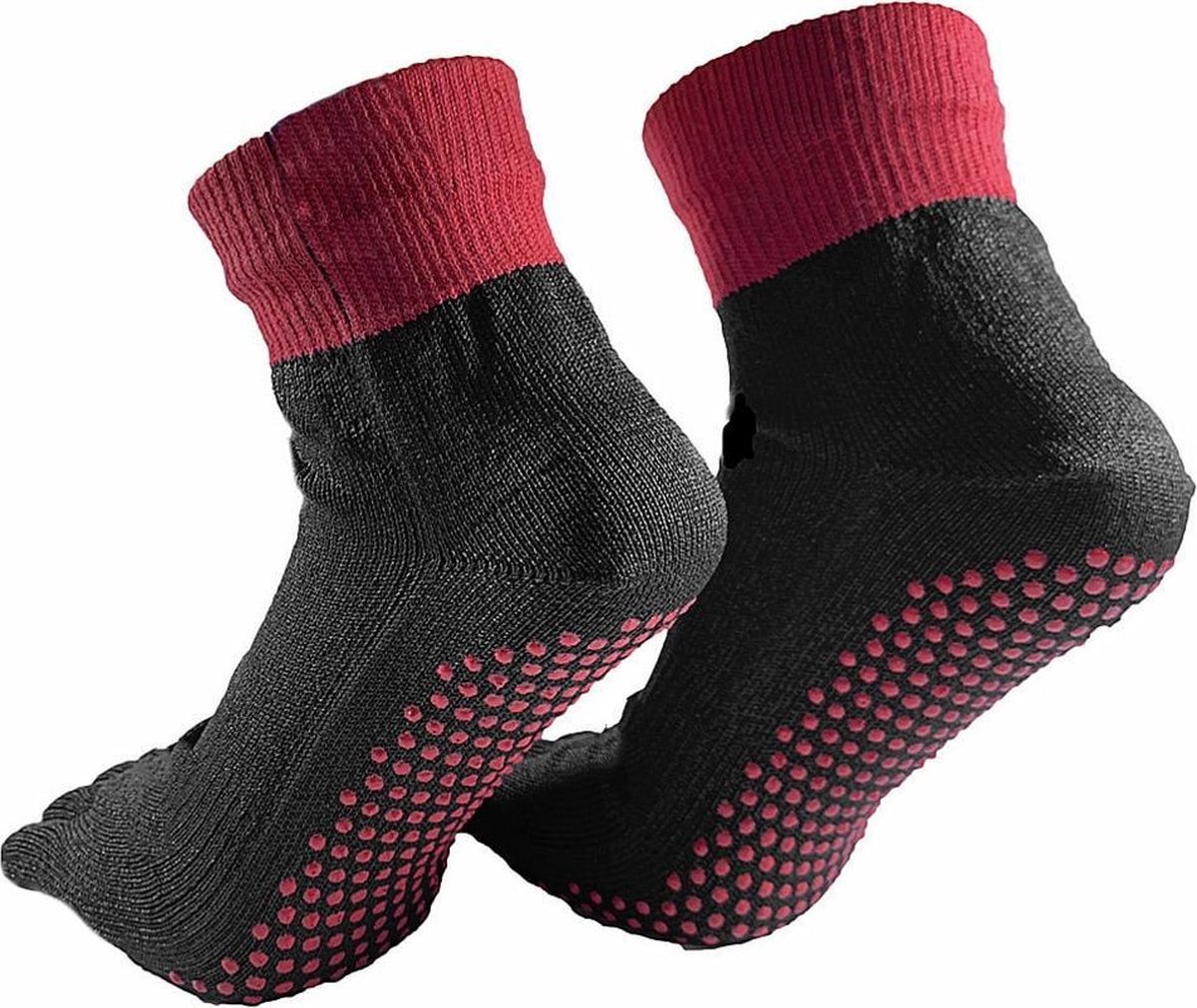 Snijwerende sport sokken - zwart/rood