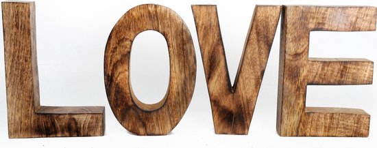 LIEFDE houten letters teken bol.com
