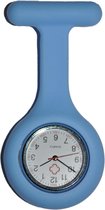 Unisex - Verpleeg horloge - Verpleegsterhorloge - Zusterhorloge - Siliconen - Baby blauw