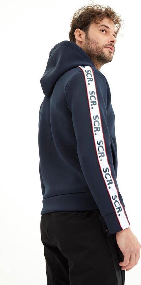 SCR. Emro - Hoodie Heren - Sweatvest met capuchon - Donkerblauw - Maat XL