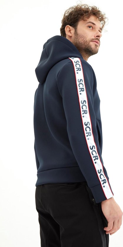 SCR. Emro - Heren hoodie - Sweatvest met capuchon - Donkerblauw