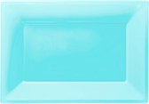 Rechthoekige schalen (3 stuks) turquoise
