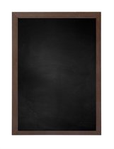 Zwart Krijtbord met Houten Lijst - Koloniaal - 52 x 72 cm - Lijstbreedte: 15 mm - Vlak