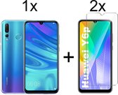 Huawei Y6P hoesje siliconen case hoes cover transparant - 2x Huawei Y6P Screenprotector