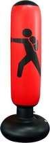 Opblaasbare Bokszak - Staande Bokszak met stevige vulbare Voet - Bokszak Volwassenen en Kinderen - Boksbal - Boksen - 1.60 m – Rood - Punching Bag