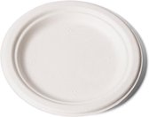 Natural Tableware Bio wegwerp bord - ø17 cm - Bagasse - Wit - 50 stuks