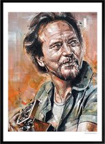 Poster - Eddie Vedder Pearl Jam - 71 X 51 Cm - Multicolor