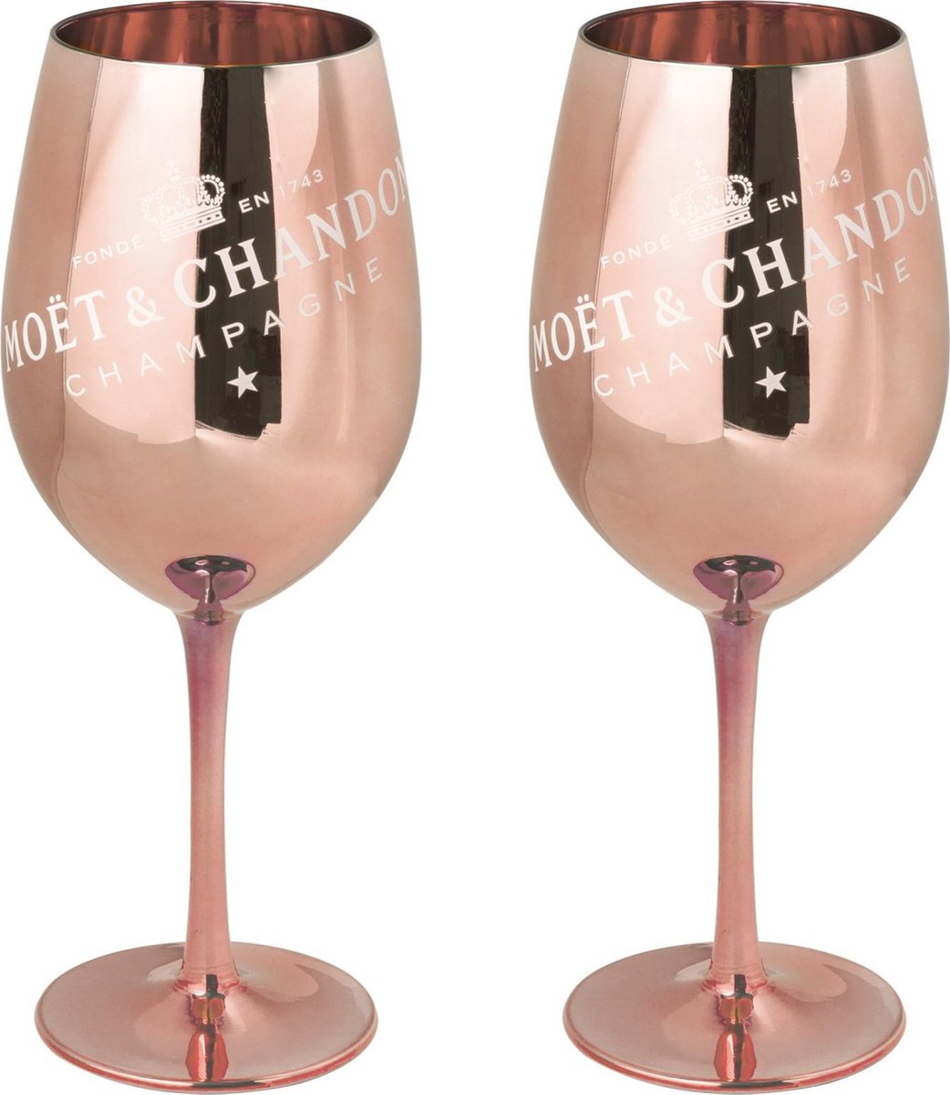 Moet & Chandon bronzen champagneglazen - 2 stuks