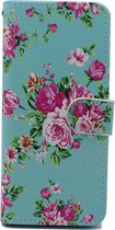 Huawei Y5P Hoesje met Print - Portemonnee Book Case - Kaarthouder & Magneetlipje - Bloemen