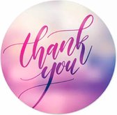 25 Thank You Stickers Paars Roze- Bedankjes