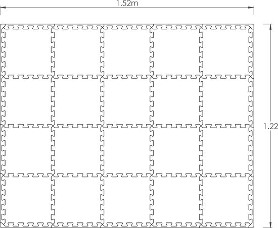 Kroon Foam Puzzel Speelmat - 20 Speelmatten - Uitneembare Kroon - Opbergtas - Afwerkranden - Grijs - Wit - Puzzelmat 152x122x1cm van Kroon — afbeelding 2