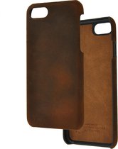 Etui iPhone Se (2020) / iPhone 7 / iPhone 8 Etui arrière en cuir véritable Marron Pearlycase