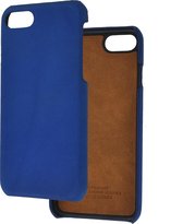 iPhone Se (2020) / iPhone 7 / iPhone 8 hoes Echt leder Back Cover hoesje Blauw Pearlycase