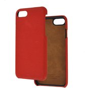 Housse iPhone Se (2020) / iPhone 7 / iPhone 8 Coque arrière en cuir véritable Red Pearlycase