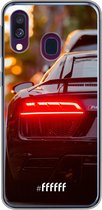 Samsung Galaxy A40 Hoesje Transparant TPU Case - Audi R8 Back #ffffff