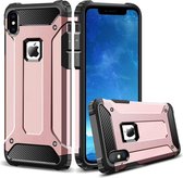 iPhone X / iPhone Xs  Hoesje - Heavy Duty Back Cover - Hybride Military Grade Case - ROSE GOUD - Epicmobile