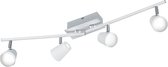 LED Plafondspot - Trion Narca - 24W - Warm Wit 3000K - 4-lichts - Rechthoek - Mat Wit - Aluminium - BSE