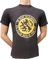 Zwart t-shirt Vlaanderen Heren T-shirt Maat XL