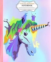 Unicorn Splashart Notebook: : Colorful Unicorn Splash Art Notebook Wide Ruled 7.5 x 9.25 in, 100 pages book, glossy cover for young artist, studen