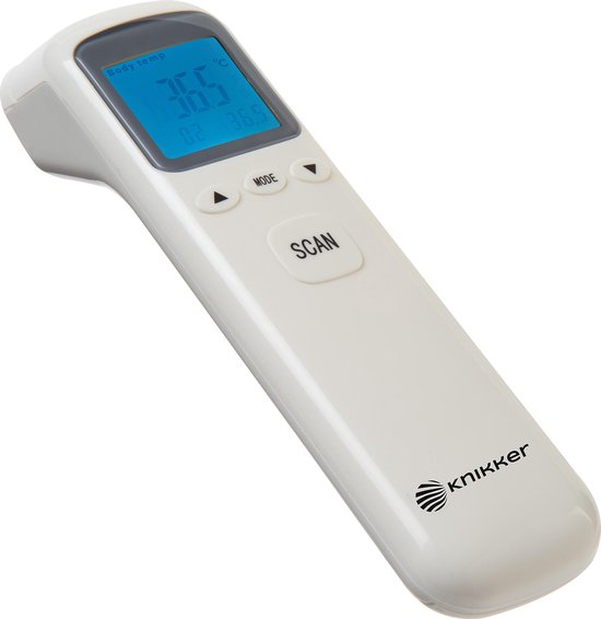 Ideaal Heup rijk Knikker® - Infrarood Thermometer Voorhoofd & Lichaam - Wit | bol.com