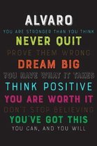 Alvaro You Are Stronger Than You Think Never Quit Prove Them Wrong Dream Big You Have What It Takes Think Positive You Are Worth It Dont Stop Believin