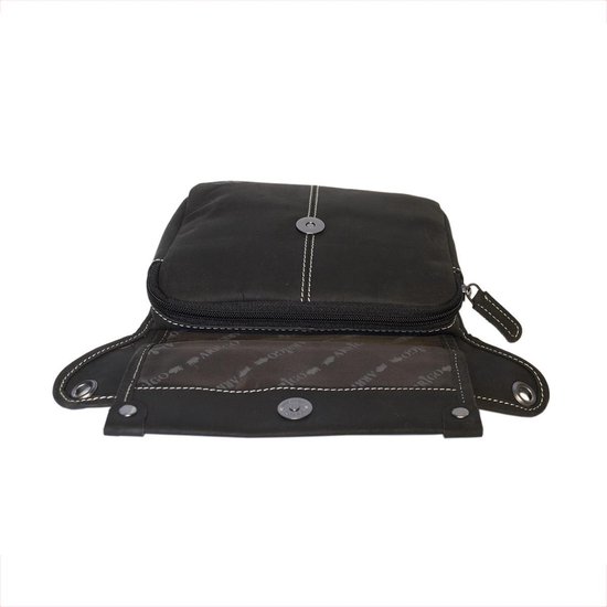 Sac Ceinture Sac Festival En Cuir Ou En Cuir Zwart Avec Une Bandoulière Réglable Et Un Rabat