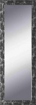 Spiegel Zwart & Zilver 55x145 cm – Eva – Chique Zilveren Spiegel – Stijlvol Spiegel Zilveren rand – Spiegel Zilveren lijst – Perfecthomeshop