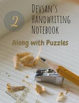 Devsan's Handwriting notebook with puzzles - 8.5'' x 11'': Class notebook - 2