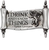 Nemesis Now - Game of Thrones - Drink and I Know Things magneet 9 cm Game, zilver
