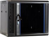DSIT 9U wandkast / serverbehuizing met glazen deur 600x450x500mm (BxDxH) - 19 inch