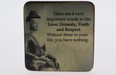 Quote magneet 6x6 cm There are 4 very important