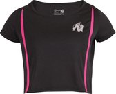 Gorilla Wear Columbia Crop Top Zwart/Neon Roze - XS