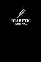 Diabetic Journal: Daily Diabetic Log Book with Diet Journal, Blood Sugar Log, & Health Log (1 Year), Black