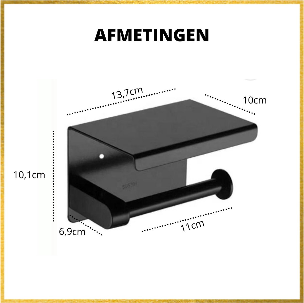 TIGER Toiletrolhouder Colar met planchet chroom