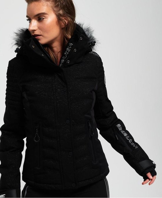 Superdry Luxe Snow Puffer Wintersportjas - Maat L - Vrouwen - zwart | bol