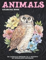 Animals - Coloring Book - 100 Animals designs in a variety of intricate patterns
