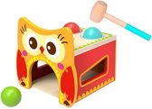 Tooky Toy Hamerbank Uil Junior 20 Cm Hout 5-delig